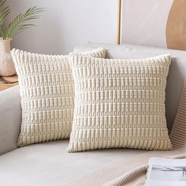 Pack of 2 Corduroy Decorative Throw Pillow Covers