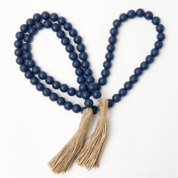 Wood Beads with Tassels