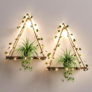 Artificial Ivy LED-Strip Wall Hanging Shelves